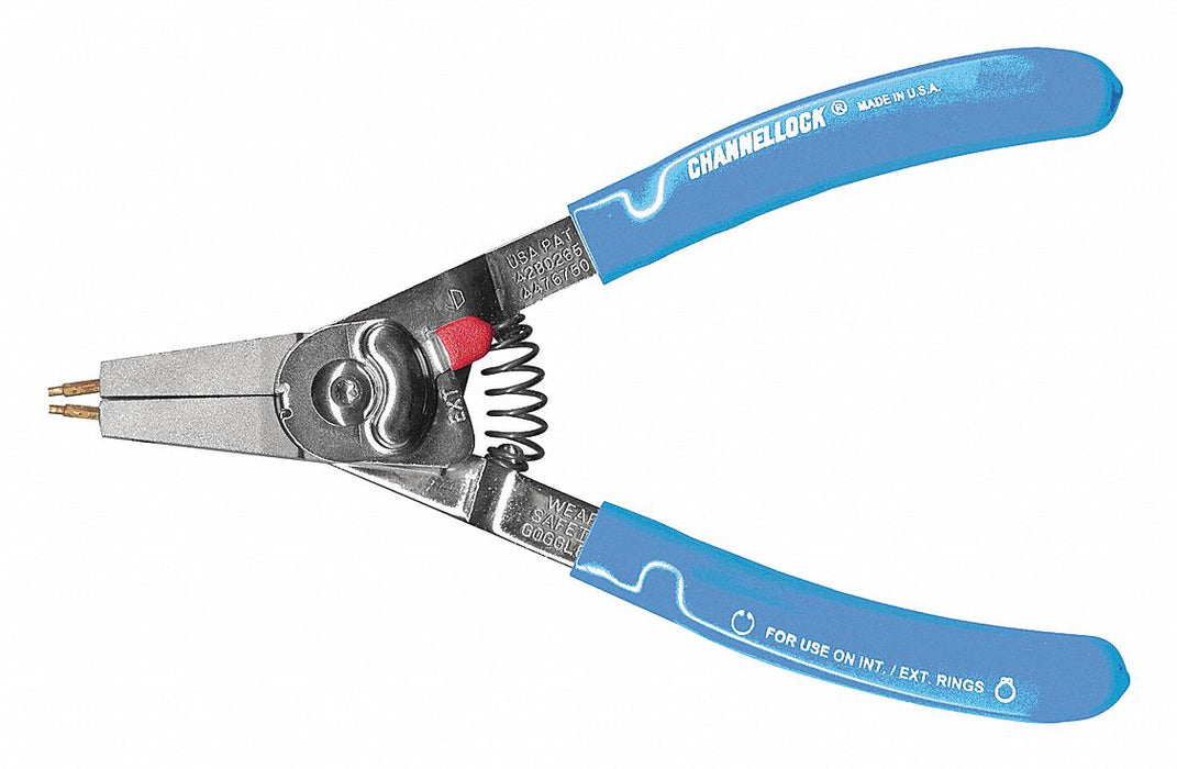 Retaining Ring Plier: External/Internal, For 1/4 in to 1 in Bore Dia, For 1/8 in to 1 in Shaft Dia