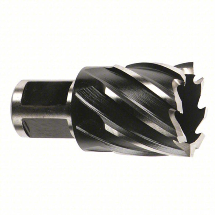 Annular Cutter: 1 in Cutter Dia, 1 in Max Cutting Dp, Black Oxide, High Speed Steel