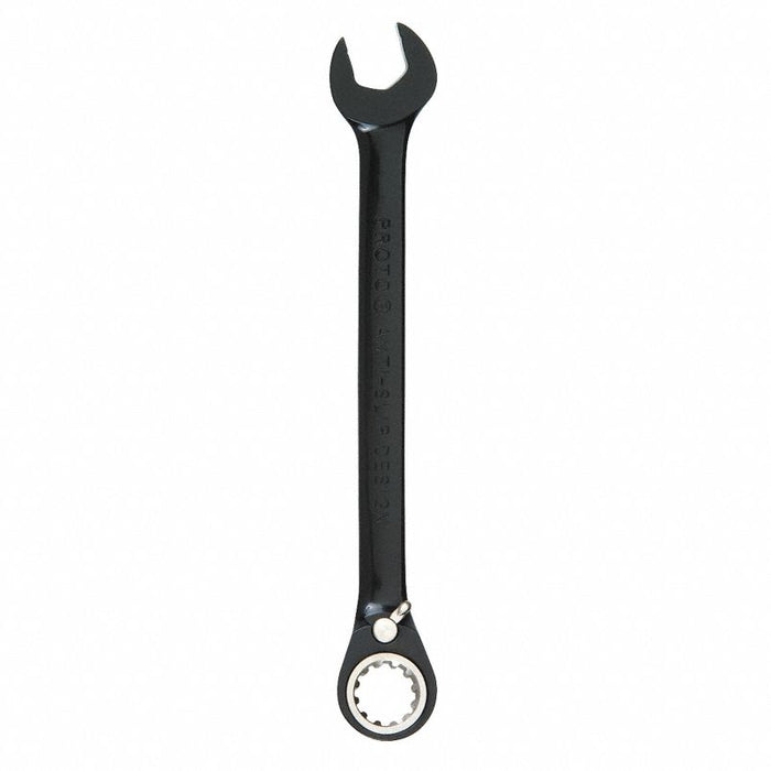 Combination Wrench: Alloy Steel, Black Chrome, 13 mm Head Size, 7 in Overall Lg, Offset