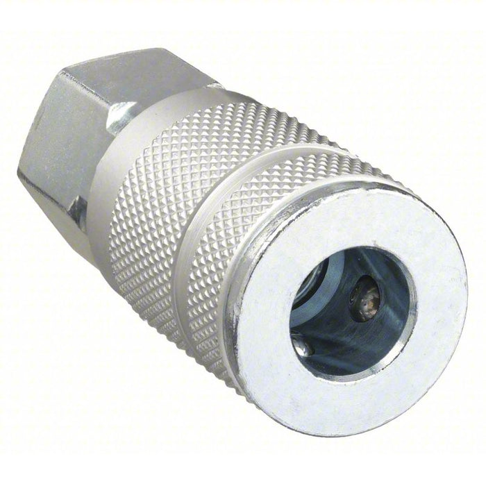 Quick Connect Hose Coupling: 1/4 in Body Size, 1/4 in Hose Fitting Size, Sleeve, FNPT