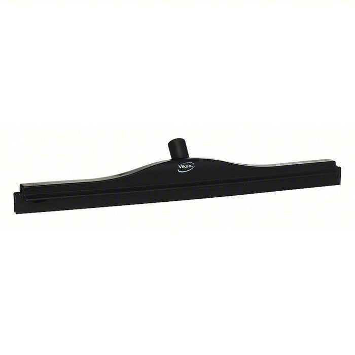 Floor Squeegee: Double-Blade, Threaded, European Thread, 24 in Blade Wd, TPE Rubber, Straight