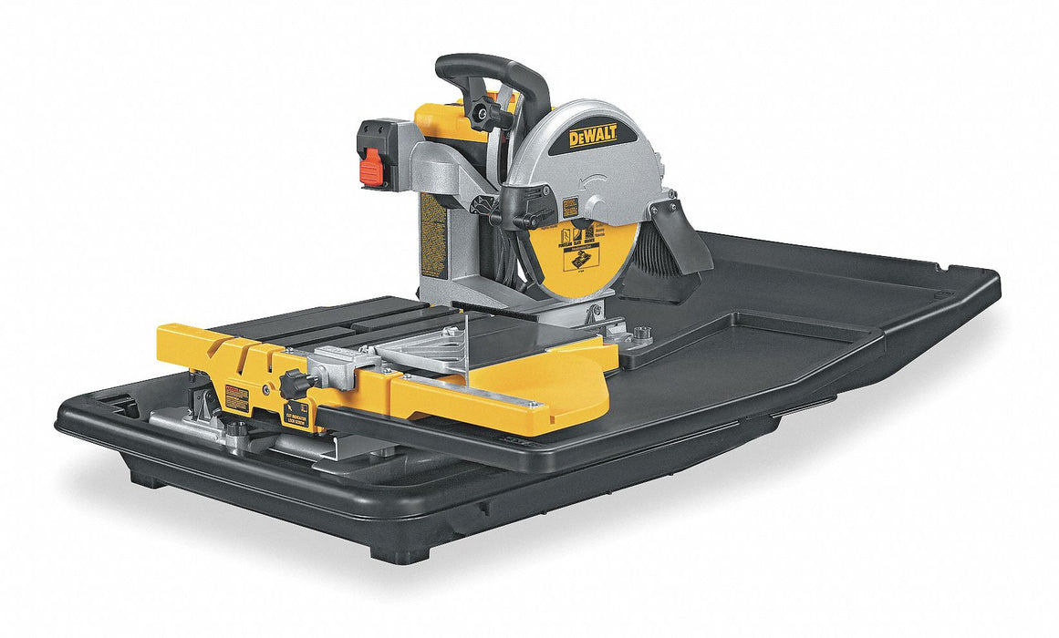 Tile Saw: Wet, 3 1/8 in Max. Cutting Dp, 15 A Current, 120V AC, 10 in Blade Dia.