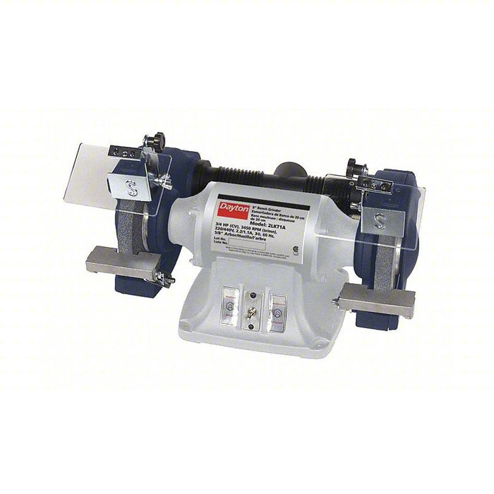 Bench Grinder: For 8 in Max. Wheel Dia., For 1 in Max. Wheel Thick, 36/60 Grinding Wheel Grit