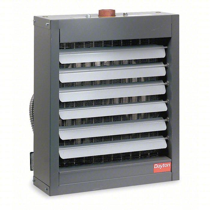 Hydronic Wall and Ceiling Unit Heater: 78,400 BtuH Output @ 200 F Water, 1,800 cfm, Std Guard