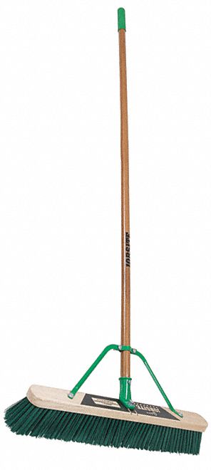 Push Broom Head and Handle 24 Green