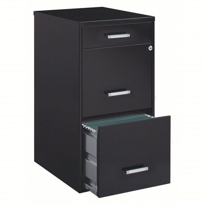 Flat File Cabinet: Black, Powder Coated