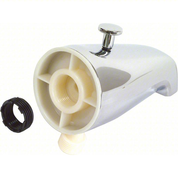 Diverter Spout: Ez-Flo, 1/2 in_3/4 in Connection Size, IPS Connection, 5 1/4 in Spout Reach