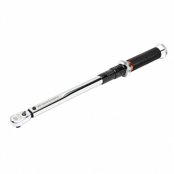 Micrometer Torque Wrench: Foot-Pound/Newton-Meter, 3/8 in Drive Size
