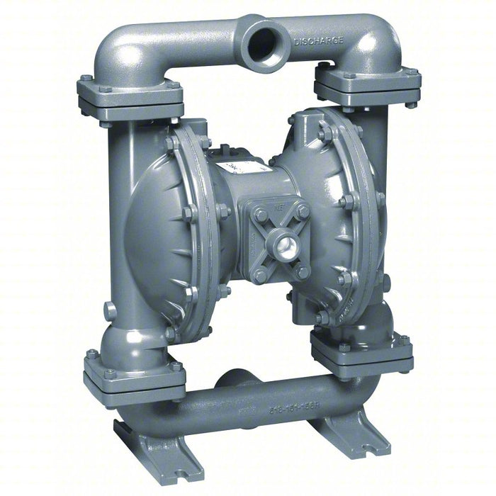 Double Diaphragm Pump: Air, Aluminum, Bolt, 1 1/2 in Fluid Connection Size, NPT, NPT, Ball