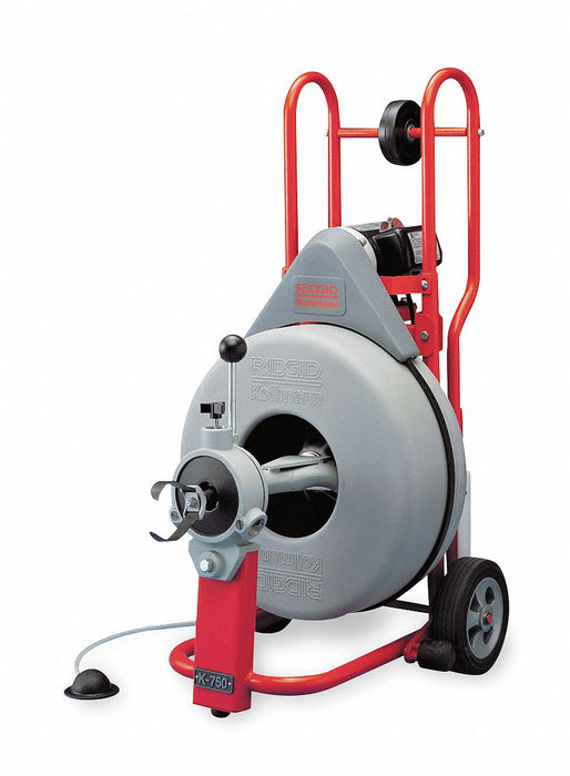 Drain Cleaning Machine: Corded, K-750, For 3 in to 8 in Pipe, 3/4 in Cable Dia., Auto