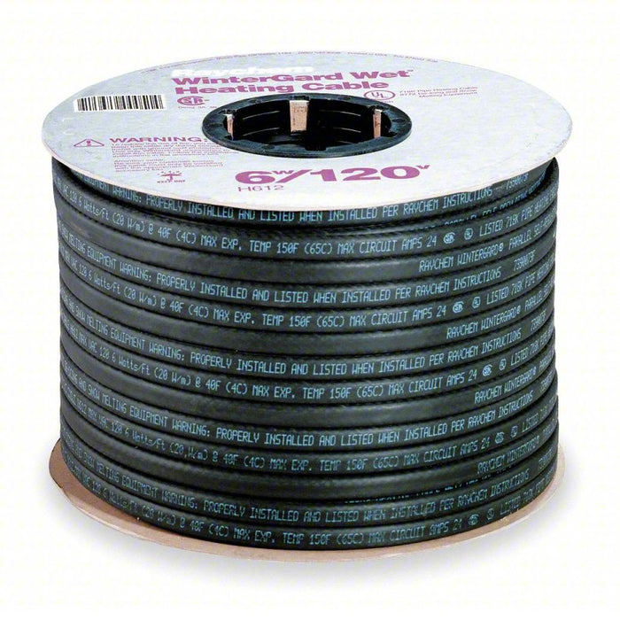 Electric Heating Cable: For Indoor/Outdoor, 250 ft Cable Lg, 120V AC, Hardwired, Cable Only