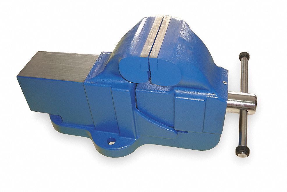 Combination Vise: Heavy Duty, Covered, 5 in Jaw Face Wd, 5 in Max Jaw Opening, Serrated