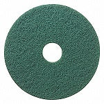 Scrubbing Pad: Green, 14 in Floor Pad Size, 175 to 600 rpm, 5 PK