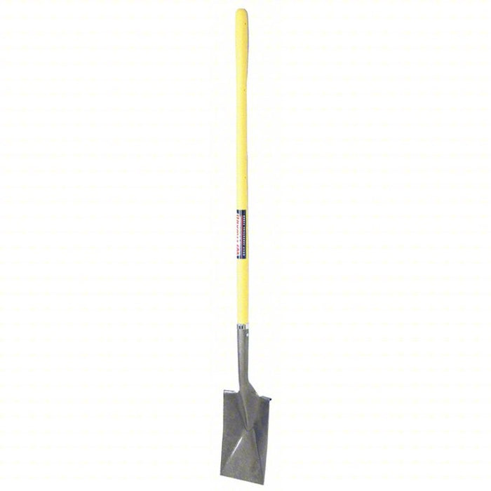Garden Spade: Steel Blade, 14 ga, Straight Handle Type, Fiberglass Handle