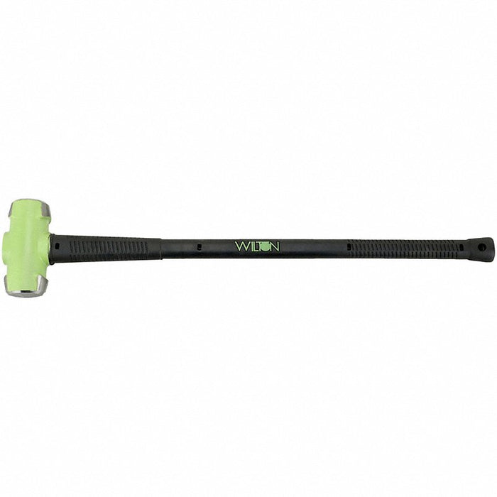 Soft-Face Sledge Hammer: Steel, Steel Handle, 10 lb Head Wt, 2 1/4 in Dia, 38 in Overall Lg