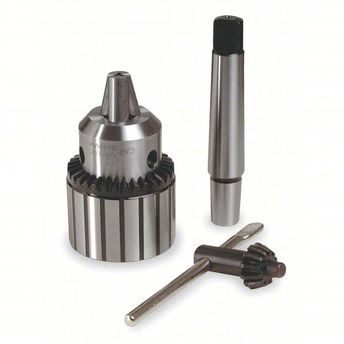 Drill Chuck: Keyed, Morse Taper Mount, MT3 Mounting Size, 3/4 in Max. Drill Capacity