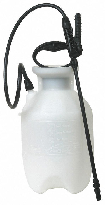 Handheld Sprayer: 1 gal Sprayer Tank Capacity, Polyethylene, In Tank Filter, 34 in, Lawn and Garden