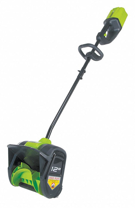 Snow Shovel: Snow Shovel, 12 in Clearing Path, 2 Ah Amps, Battery/Charger