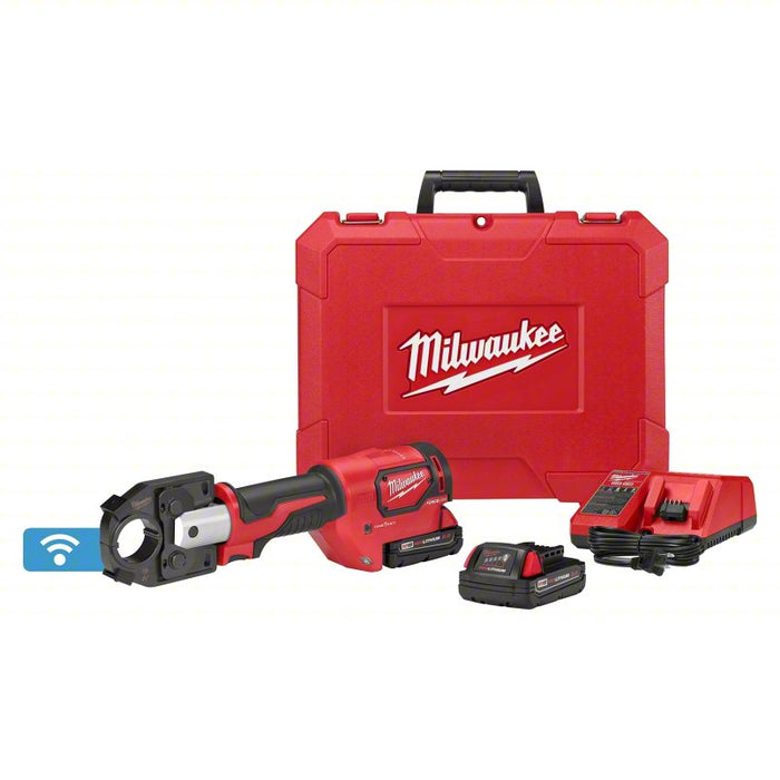 Cordless Crimping Tool Kit: 18 V, Die Head, 600 kcmil Max Copper, For U Dies, Scissor Head