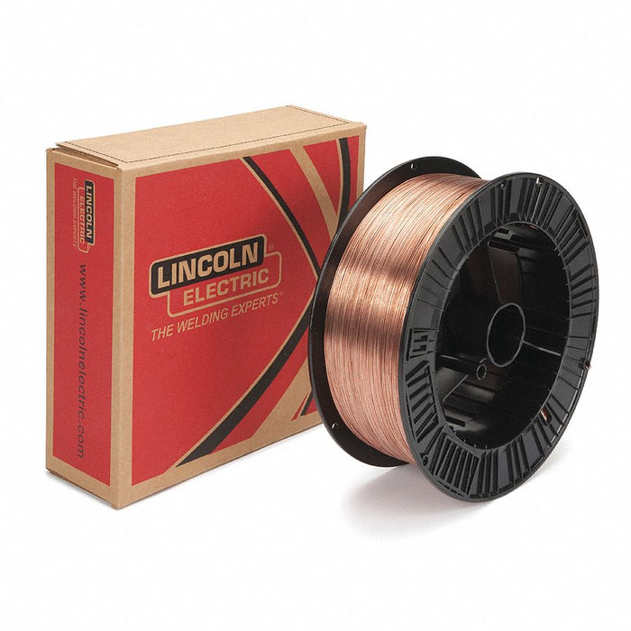 MIG Welding Wire: Carbon Steel, ER70S-6, 0.045 in, 44 lb, Steel Spool, SuperArc L-56