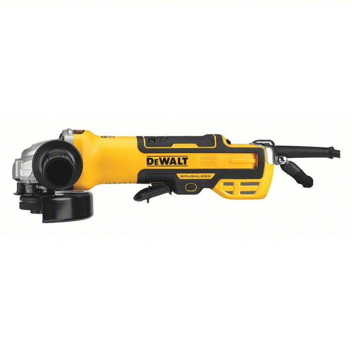 Angle Grinder: 13 A, 10,500 RPM Max. Speed, Paddle, 5 in Wheel Dia, 120V AC, Std Head