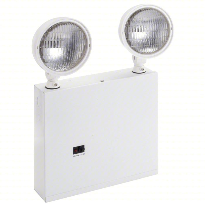 Emergency Light: Incandescent, Indoor, 9 W Lamp Watt, 120/277V AC, 18 W Emergency Watt, Surface