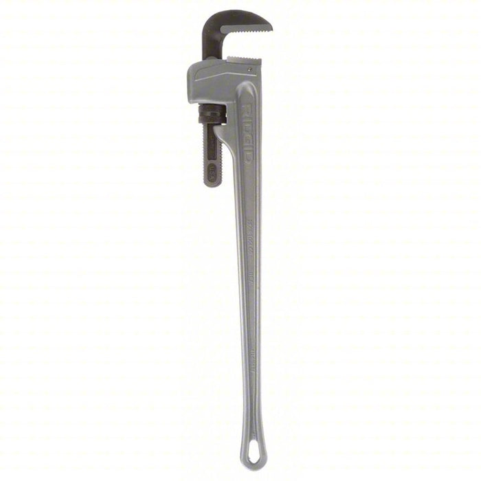 Pipe Wrench: Aluminum, 5 in Jaw Capacity, Serrated, 36 in Overall Lg, I-Beam