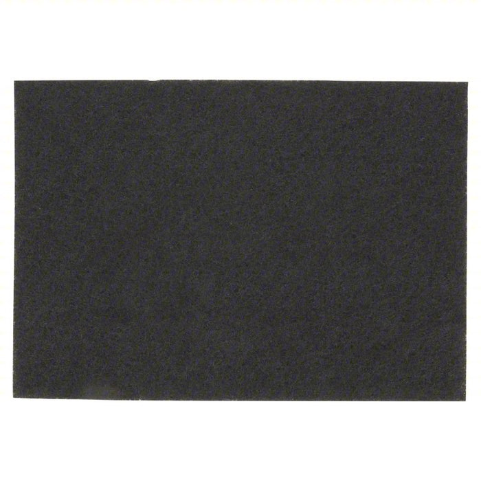 Stripping Pad: 14 in Wd, 20 in Lg, Nylon/Polyester, Black, 600 RPM Max Speed, Rectangular, 10 PK