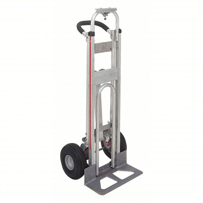 Convertible Hand Truck: 18 in x 7 1/2 in, 50 in x 12 in x 10 1/2 in, Flat-Free Polyurethane