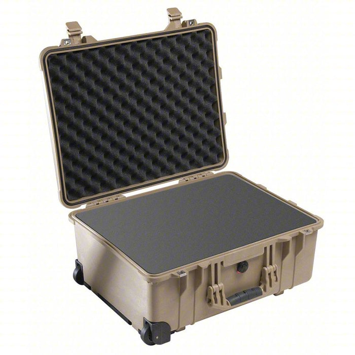 Protective Case: 15 in x 19 7/8 in x 9 in Inside, Flat/Pick and Pluck, Beige, Mobile