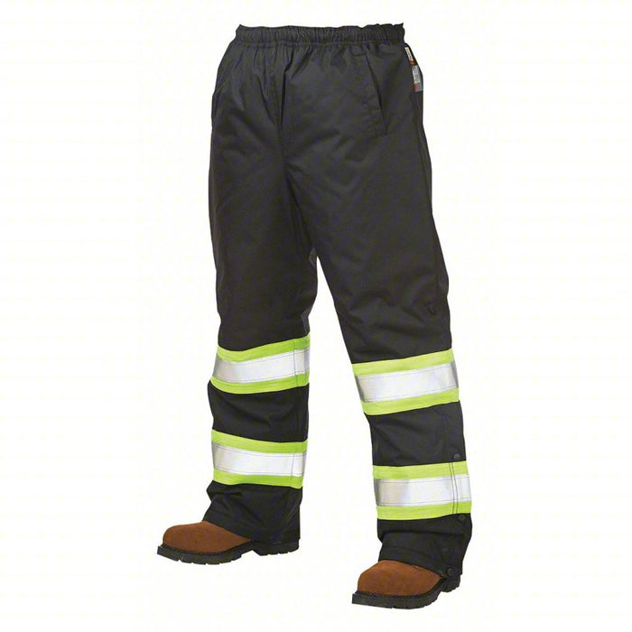 High Visibility Pants: ANSI Class E, ( 42 in x 30 in ), High Visibility Pants, Black