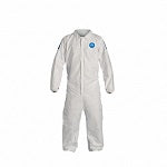 G7263 Collared Coverall White/Blue L PK25