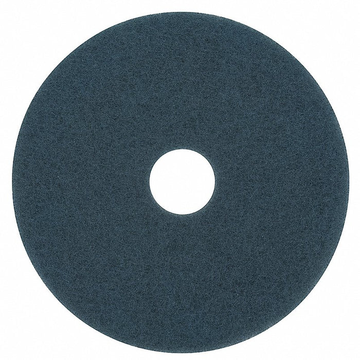 Scrubbing Pad: Blue, 20 in Floor Pad Size, 175 to 600 rpm, Non-Woven Nylon/Polyester Fiber, 5 PK