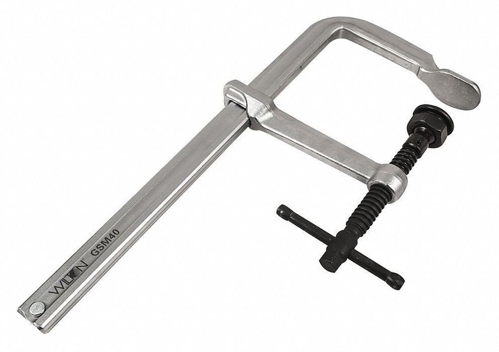 Bar Clamp: Heavy Duty, Sliding T Handle, 16 in Jaw Opening - Max, 2,660 lb Clamping Force