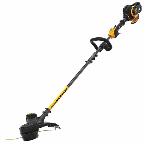 Battery-Powered String Trimmer: 15 in Cutting Wd, Straight Shaft, 45 in Shaft Lg, Not Capable