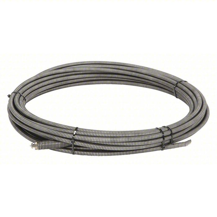 Drain Cleaning Cable: 1/2 in Dia., 75 ft Lg., Inner Core, Coupling, 4 in Max. Pipe Dia., C-45