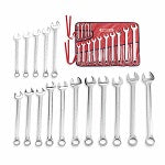 Combination Wrench Set: Alloy Steel, Satin, 31 Tools, 5/16 in to 2 1/2 in Range of Head Sizes