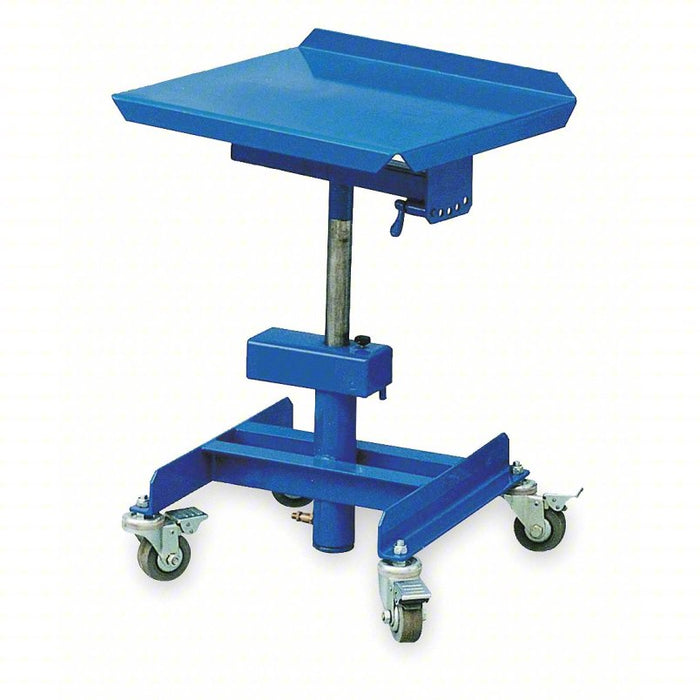 Mobile Workstand: Adj Ht, Steel, 20 in x 16 in, 330 lb Overall Load Capacity