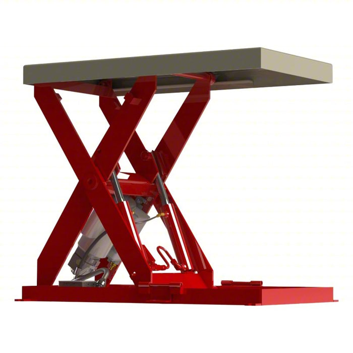 Scissor Lift Table: Electric, 1,500 lb Load Capacity, 41 1/4 in Max Lifting Ht, 115V AC