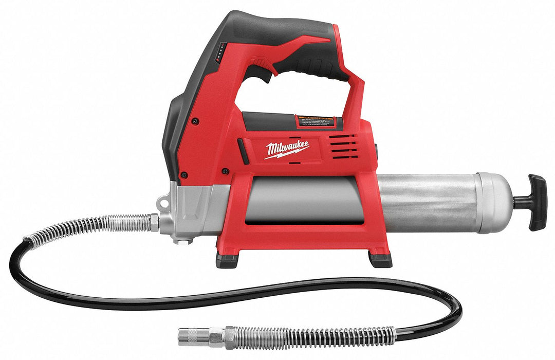 Cordless Grease Gun: 12 V Volt, Li-Ion, Pistol Grip Grease Gun Handle, Flex Hose, 1 Speeds