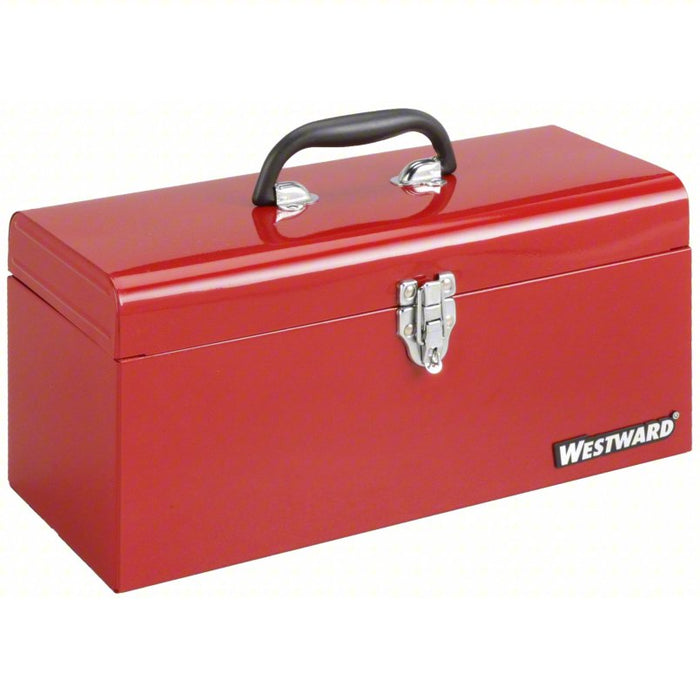 Tool Box: 16 in Overall Wd, 7 in Overall Dp, 7 1/2 in Overall Ht, Padlockable, Red