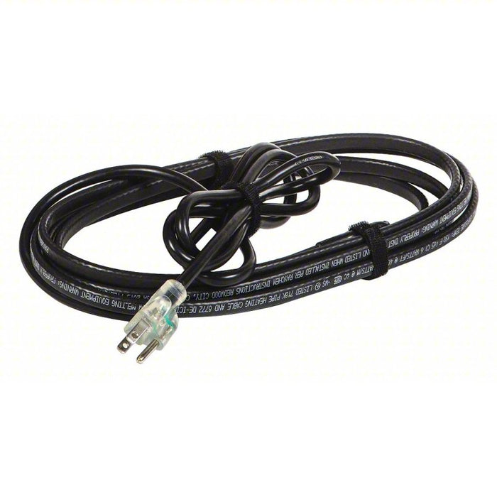 Electric Heating Cable: For Indoor/Outdoor, 12 ft Cable Lg, 120V AC, 5-15P
