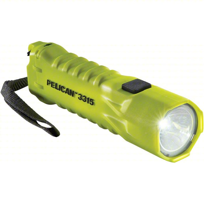 Safety-Rated Flashlight: 160 lm Max. Brightness, 19 hr Run Time at Max. Brightness, Yellow