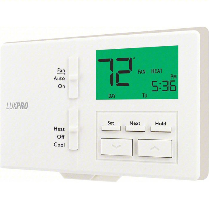Low Voltage Thermostat: 7 Day, Horizontal, +45° to +90°F