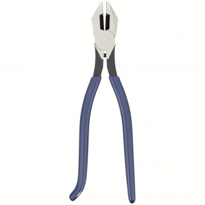 Iron Workers Plier: Flat, 9 1/4 in Overall Lg, 1 1/4 in Jaw Lg, 1 1/8 in Jaw Wd, 1/2 in Jaw Thick