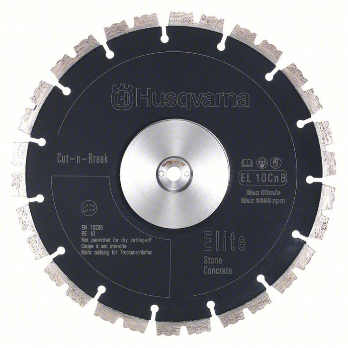 Diamond Saw Blade: 9 in Blade Dia., 1 in Arbor Size, Wet, For Power Cutters