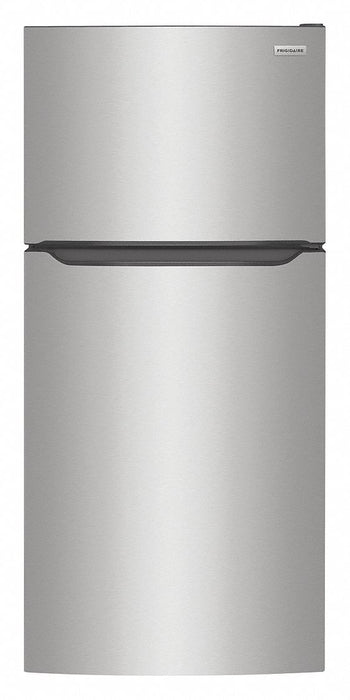 Top-Freezer Refrigerator: Stainless Steel, 18.3 cu ft Total Capacity, 3 Shelves