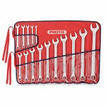 Combination Wrench Set: Alloy Steel, Satin, 15 Tools, 5/16 in to 1 1 /4 in Range of Head Sizes