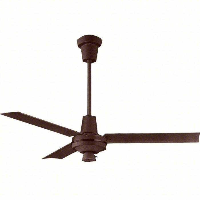 Industrial Ceiling Fan: 5 ft Blade Dia, Variable Speeds, 6,090 cfm, 120 V AC, 20 ft, 1 Phase