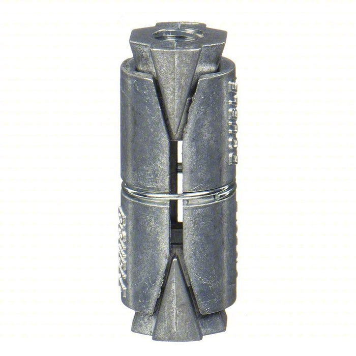 Expansion Anchor: 3/8"-16 Thread Size, 2 in Overall Lg, 3/8 in Dia, Zamac Alloy, Plain, 50 PK